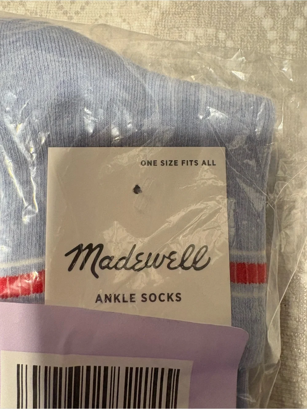 NWT Madewell Cloudlift Lite Ankle Socks in tranquil blue. sealed, unopened